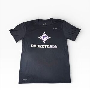 Nike Dri-FIT Furman University Basketball Tee Athletic Fit Size L Black